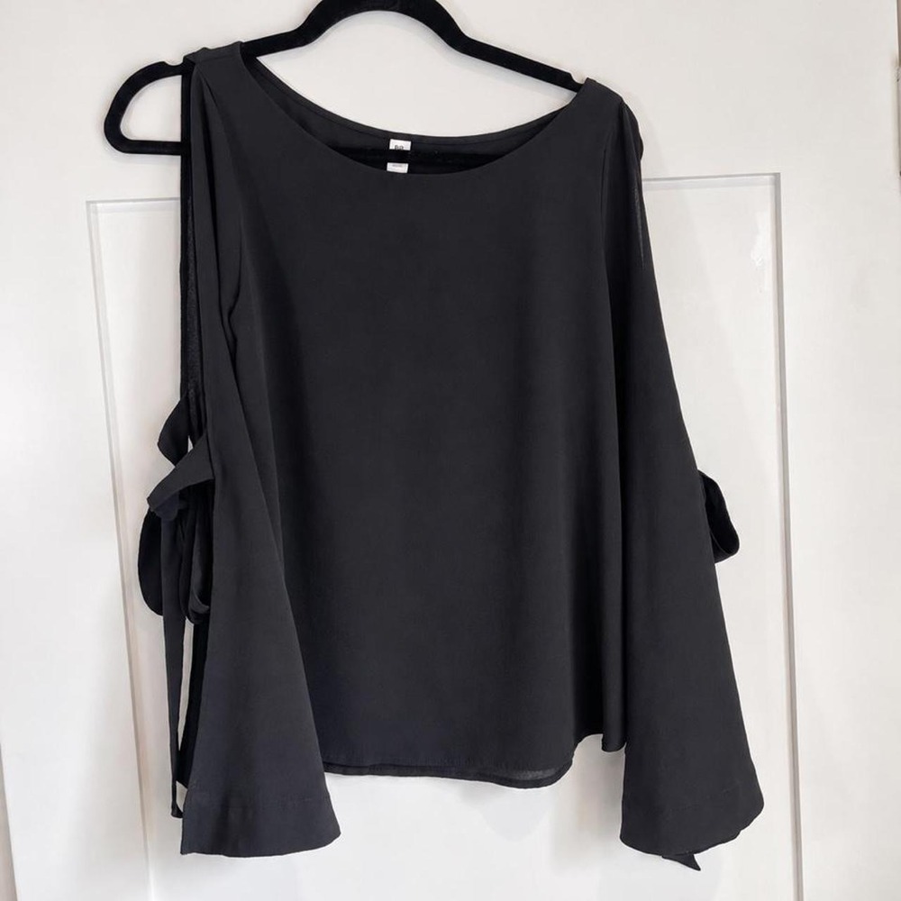 BP Black Split-Sleeve Blouse | Size S